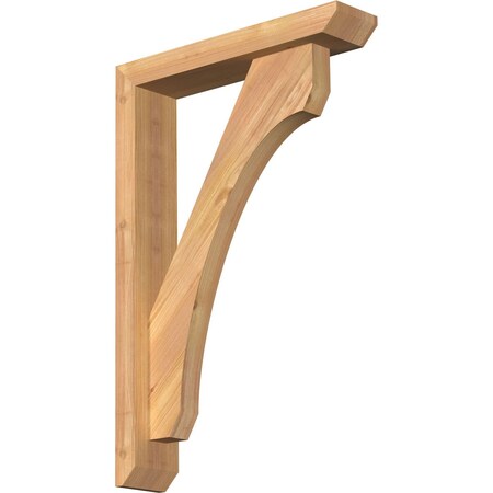 Legacy Slat Smooth Bracket W/ Offset Brace, Western Red Cedar, 3 1/2W X 16D X 24H